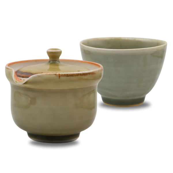 Dancak Shiboridashi Set beige/grün (130 ml)
