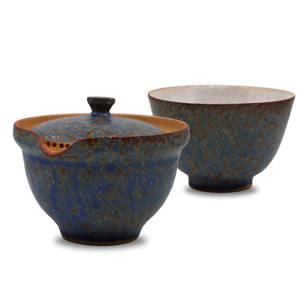 Dancak Shiboridashi Set blau/braun (210 ml)