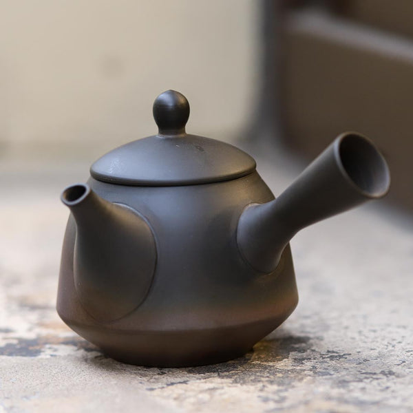 Théière japonaise Kyusu noire (180 ml)