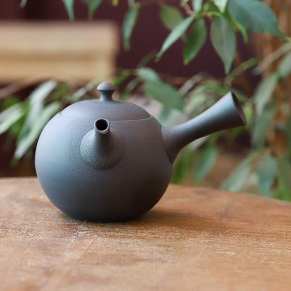 Théière japonaise Kyusu noire (290 ml)
